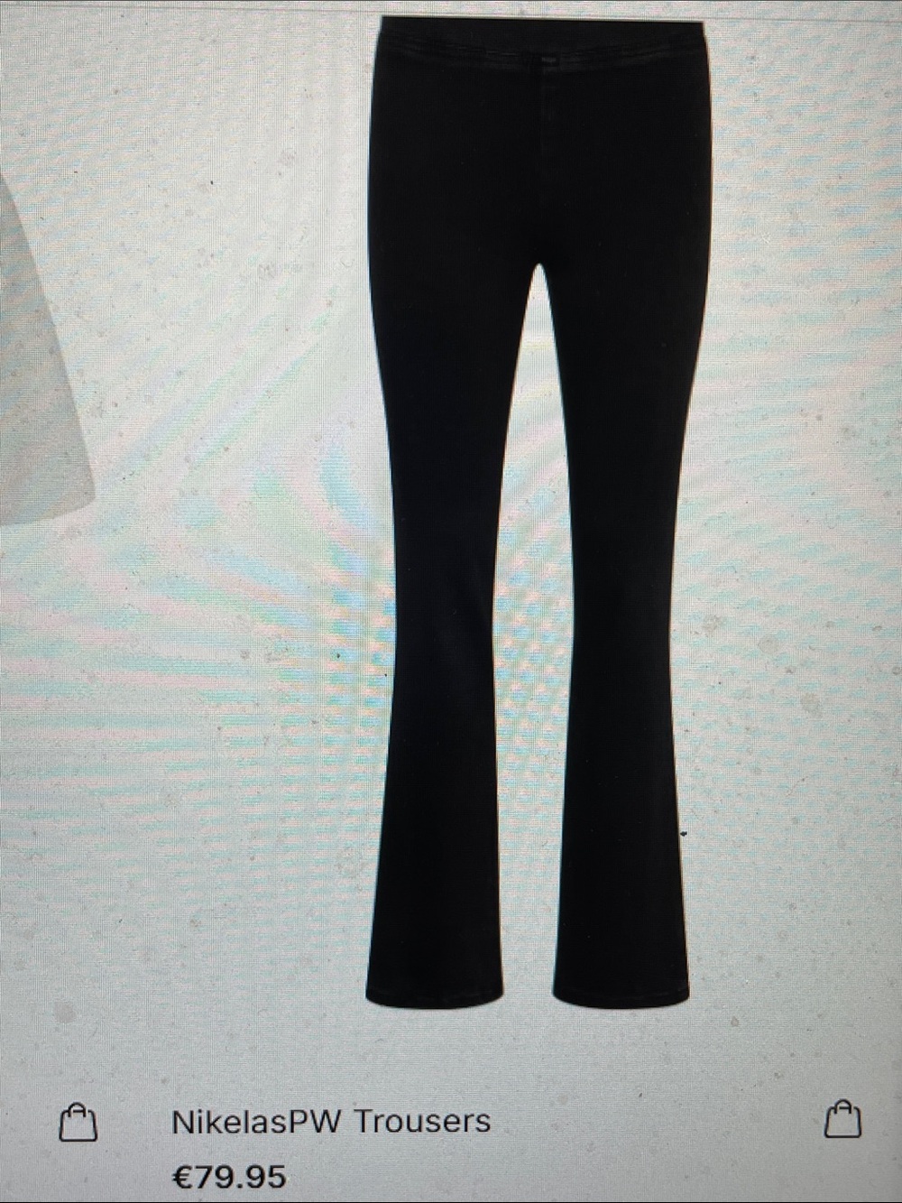 Part two black velvet high rise flare leg pants - nwt